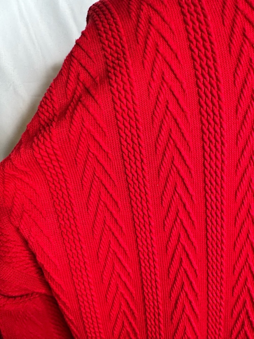 Pantalon Red Textured Open Front Cardigan Sweater Large Oversized Pockets NWT - Picture 8 of 11